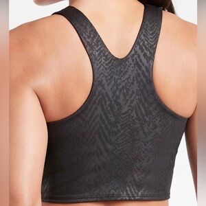 Black Patterned Women's Sports Bra